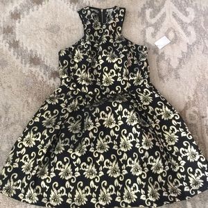 Charlotte Russe Black Gold Cocktail Dress